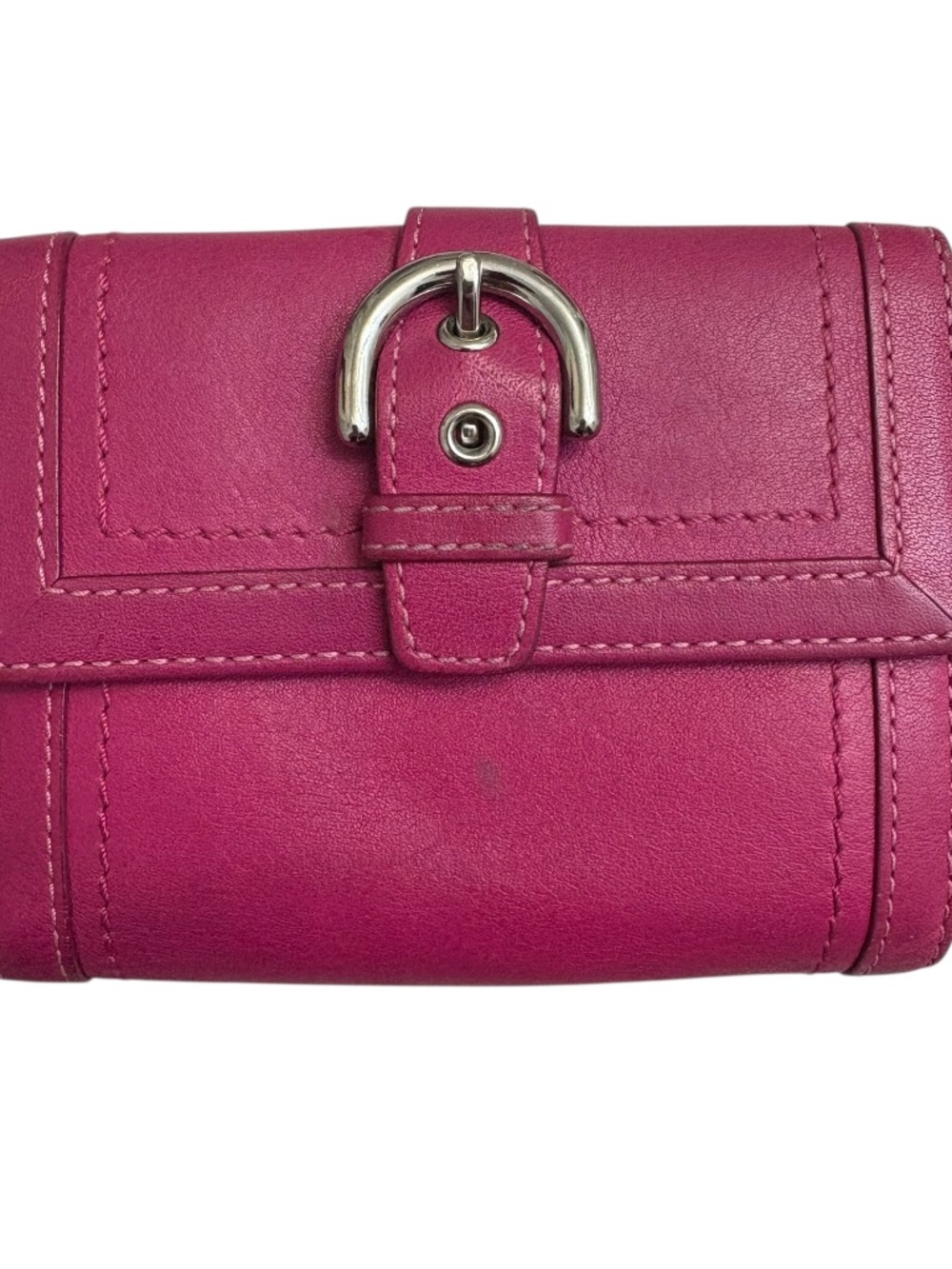 Coach vintage y2k pink leather soho buckle wallet RARE - Picture 1 of 10